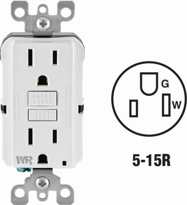 Leviton Mfg Co R12-GFWT1-0KW Wht Wthpftmpgfcioutlet