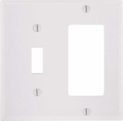 Leviton Mfg Co 005-80405-00W Wht Combo Wall Plate