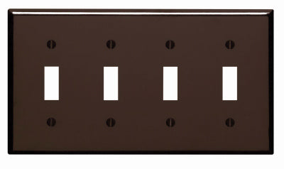 Leviton Mfg Co 001-85012-000 Brn 4-Toggle Wall Plate