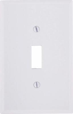 Leviton Mfg Co 021-80501-00W Wht 1-Toggle Wall Plate