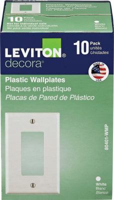 Leviton Mfg Co M24-80401-WMP 10PK Wh 1G Dec Plate
