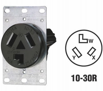 Leviton Mfg Co R30-05207-S10 Flush Dryer Outlet