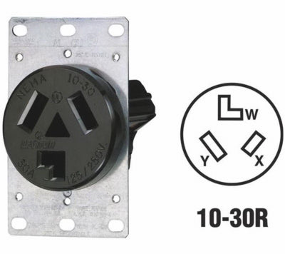 Leviton Mfg Co R30-05207-S10 Flush Dryer Outlet