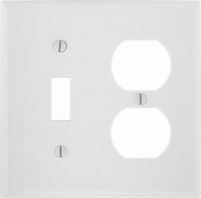 Leviton Mfg Co R72-88105-00W Wht Combo Wall Plate