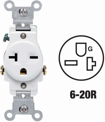 Leviton Mfg Co S12-05821-0WS Wht Single Outlet