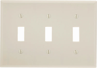 Leviton Mfg Co 000-78011-000 Lt Alm 3-Tgl Wallplate
