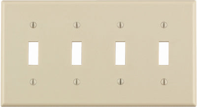 Leviton Mfg Co 000-78012-000 Lt Alm 4-Tgl Wallplate