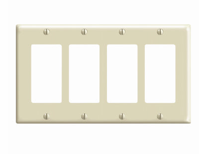 Leviton Mfg Co 001-80412-00I Iv 4-Rocker Wall Plate