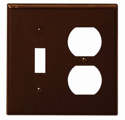 Leviton Mfg Co 001-85005-000 Brn Combo Wall Plate