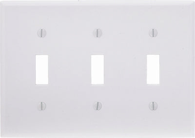 Leviton Mfg Co 001-88011-000 Wht 3-Toggle Wall Plate