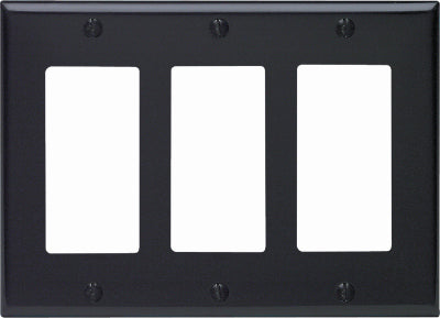 Leviton Mfg Co 004-80411-00E Blk 3-Gfi Wall Plate