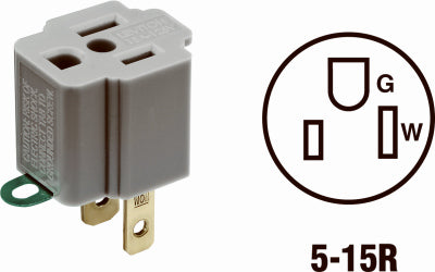 Leviton Mfg Co 028-00274-000 Gray Outlet Adapter