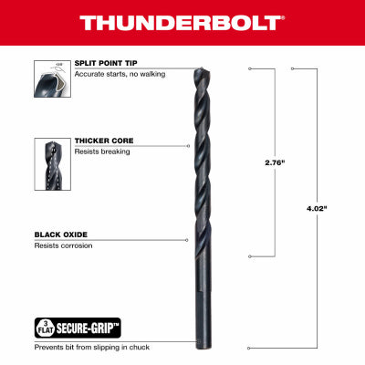 1/4" BLK Ox Drill Bit