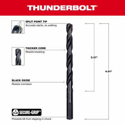 21/64" BLK Ox Drill Bit