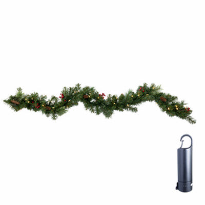 Holiday Bright Lights 02-03007 9' RCHG WW Pine Garland