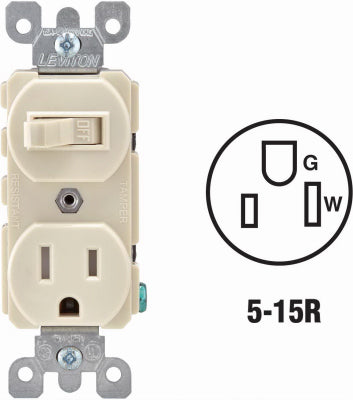 Leviton Mfg Co R66-T5225-0TS Ltal Tamp Outlet/Switch