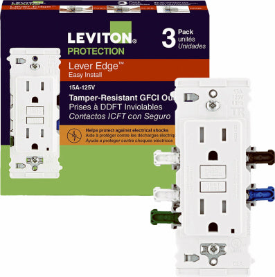 Leviton Mfg Co M02-EGFT1-03W 15A Wht Gfci Outlet
