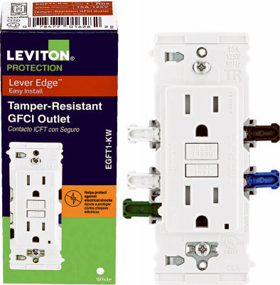 Leviton Mfg Co R02-EGFT1-0KW 15A Wht Gfci Outlet