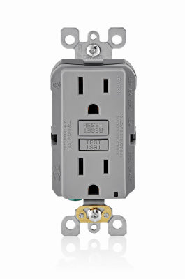 Leviton Mfg Co R13-GFNT1-KGY 15A Gr Slfts Gfcioutlet
