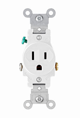 Leviton Mfg Co S12-05015-KWS Wh 15A Sgl Outlet