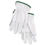 MCR Safety 3601M Grain Goatskin Driver Gloves, White, Medium, 12 Pairs 2