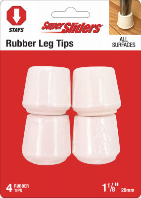 Shepherd Hdwe. Prod., Llc. 4264326SL 4PK 1-1/8" WHT Leg Tips