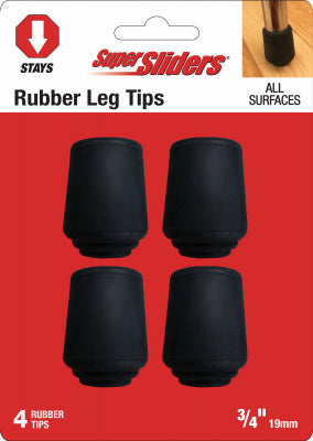 Shepherd Hdwe. Prod., Llc. 4440421SL 4PK 3/4" BLK Leg Tips