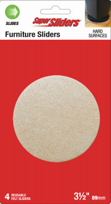 Shepherd Hdwe. Prod., Llc. 4713421SL 4PK 3-1/2" Felt Sliders