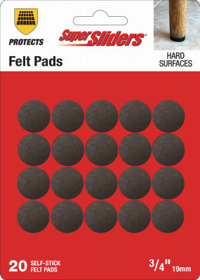 Shepherd Hdwe. Prod., Llc. 4728521SL 20PK 3/8" RND Felt Pads