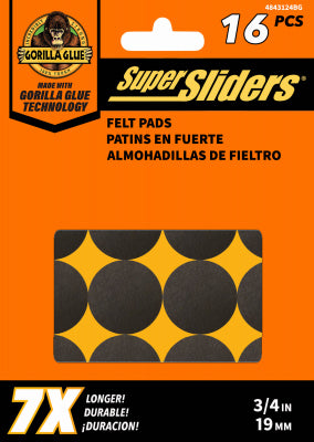 Shepherd Hdwe. Prod., Llc. 4843124BG 16PK 3/4" BRN Felt Pads