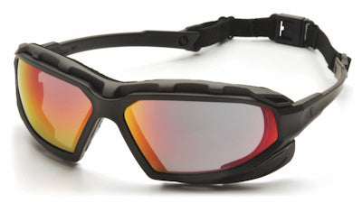 Pyramex Safety Prod SBG5055DT Red Len BLK/Gray Glass