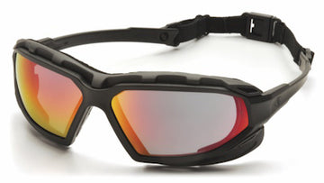 Pyramex Safety Prod SBG5055DT Red Len BLK/Gray Glass