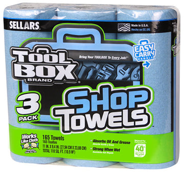 Tool 3PK BLU Shop Towel