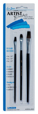 Linzer/American Brush A353 3PC FLT Ox ArtBrush Set