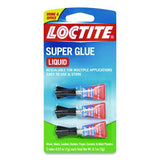 Loctite 1710908 Super Glue, 0.11 Oz, Dries Clear, 3/pack 3