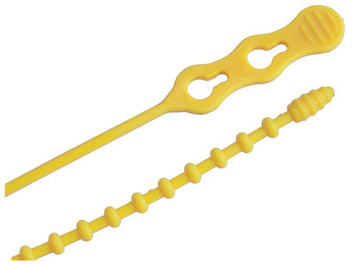 15PK 12" YEL Beaded Tie