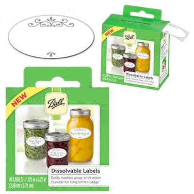Rubbermaid Inc/Jarden 1440010734 60PK Dissolv Jar Label