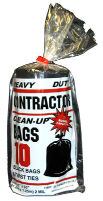 Primrose Plastics/Com 10212 10CT 2Mil BLK Cont Bag