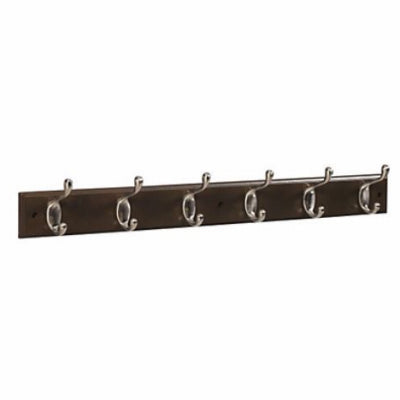National Mfg/Spectrum Brands Hhi S813-006 27" SN/BRN 6 Hook Rail