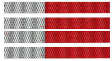 4PK 12" RED/SLV Tape