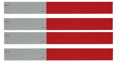4PK 12" RED/SLV Tape