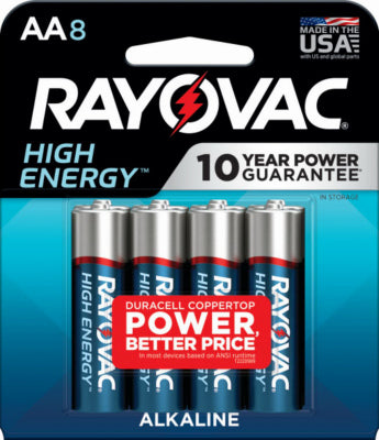 RAYOVAC 815-8K RAYO 8PK AA Alk Battery