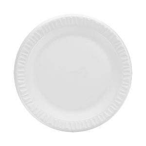 Dart 9PWCR Concorde Non-Laminated Foam Plate 9" White No Compartments 500/CS