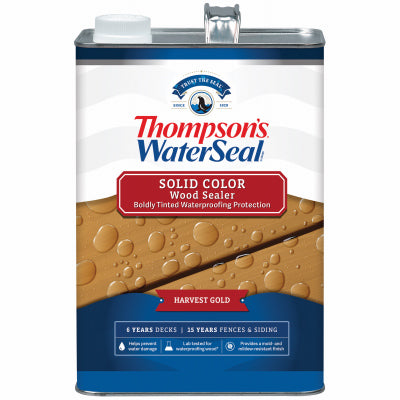 Thompsons Waterseal 043811-16 GAL Harvgld Solid Stain