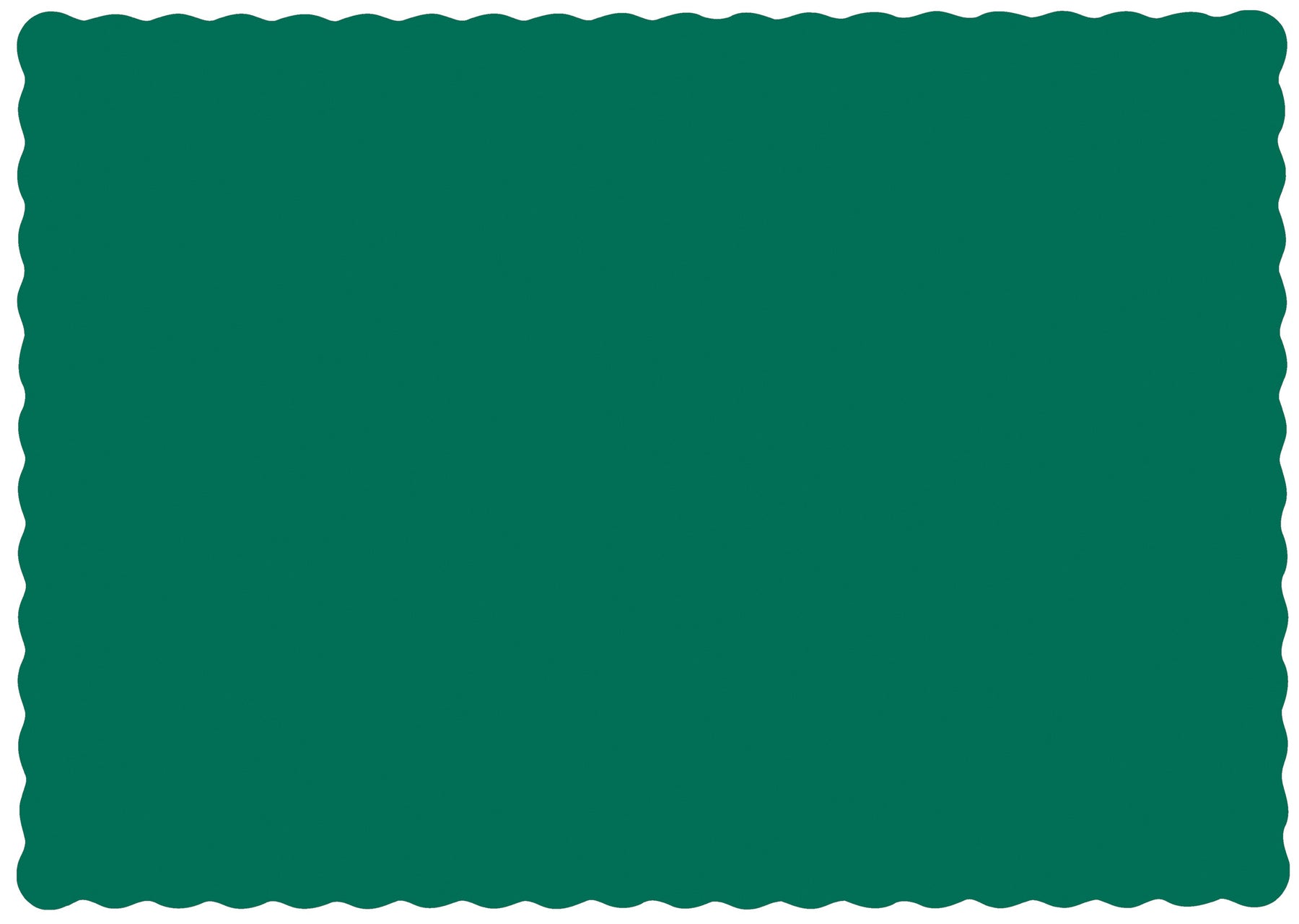 Hoffmaster 310528 Scallop Edge Linen Emboss Placemat Hunter Green Economy 9.5" X 13.5" 1000/CS