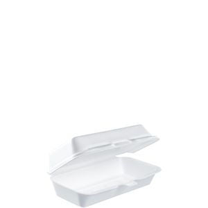 Dart 72HT1 Foam Hinged Containers (Non Perf) Hot Dog 7 1/8 x 3 3/4 x 2 1/4 500/CS