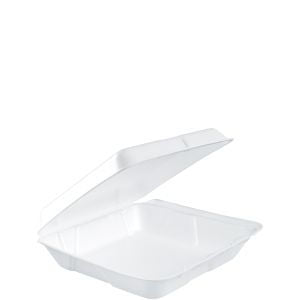 Dart 80HT1R Foam Hinged Containers Non Perf Small 8 x 7 1/2 x 2 1/4 200/CS