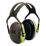 3M X4A PELTOR X Series Earmuffs, Model X4A, 27 dB NRR, Black/Chartreuse 2