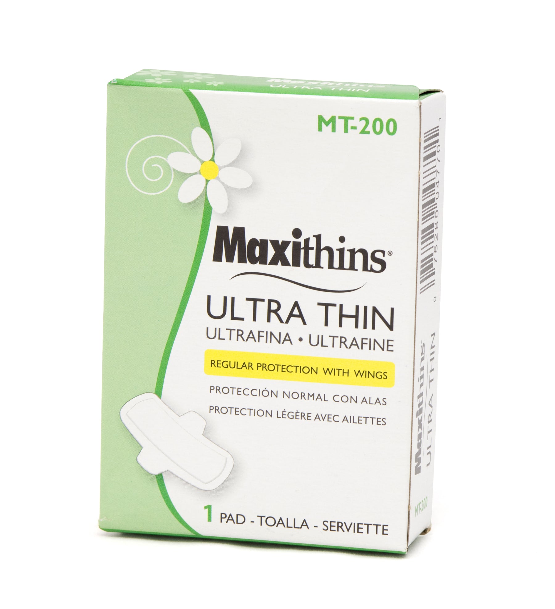 Hospeco MT-200 Maxithins Ultra Thin with Wings #4 Box 200/CS