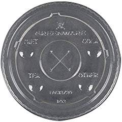 Fabri-Kal 9509112 / LGC16/24 Greenware Clear Cup Lid X-Slot For GC16S & GC24 1000/CS